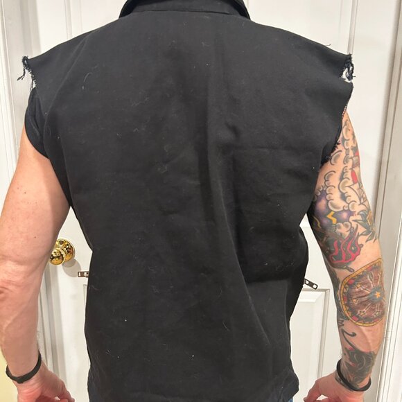 Gothic Punk bondage Shrine Vest with zippers Size M - Picture 7 of 7